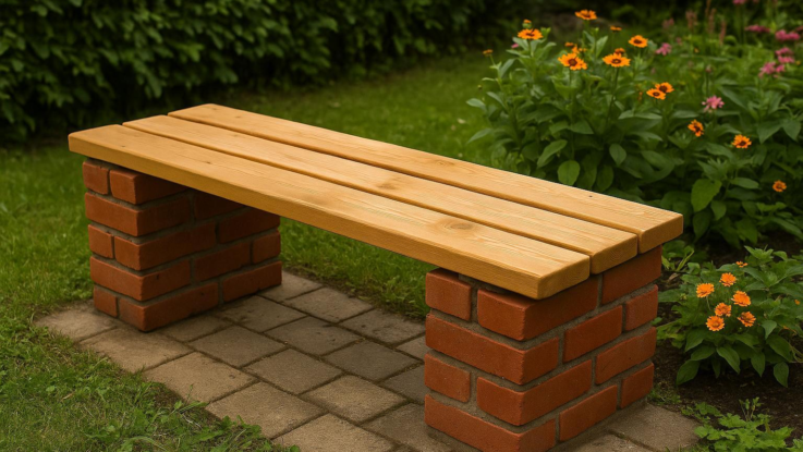 jak postavit zahradni lavicku z cihel levne a originalne Jak postavit zahradní lavičku z cihel. Levně a originálně