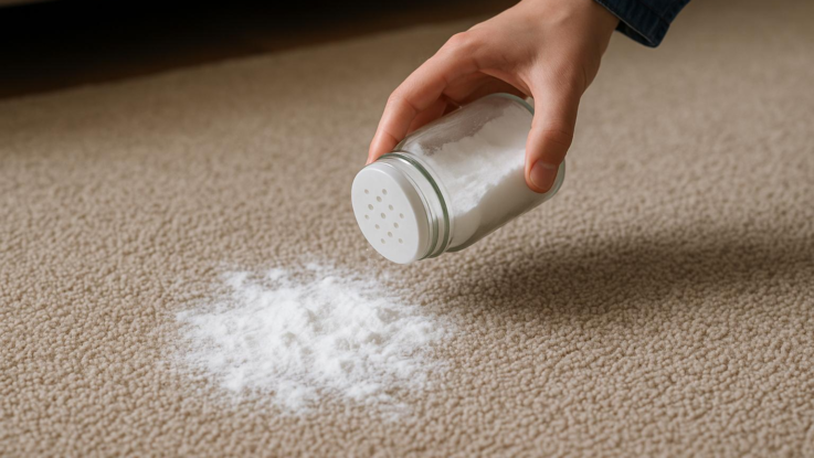 Jak zbavit koberec zápachu. Pomůže obyčejná jedlá soda