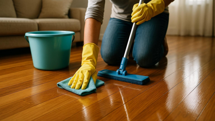 Jak vyčistit dřevěnou podlahu. Leskne se jako nová