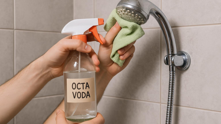 jak odstranit vodni kamen ze sprchy pomuze smes octa a vody Jak odstranit vodní kámen ze sprchy. Pomůže směs octa a vody