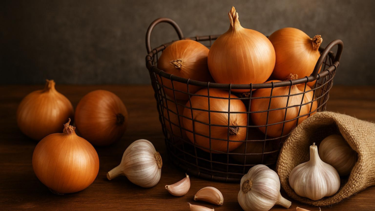 Jak skladovat cibuli a česnek, aby dlouho vydržely. Vyhněte se nejčastější chybě