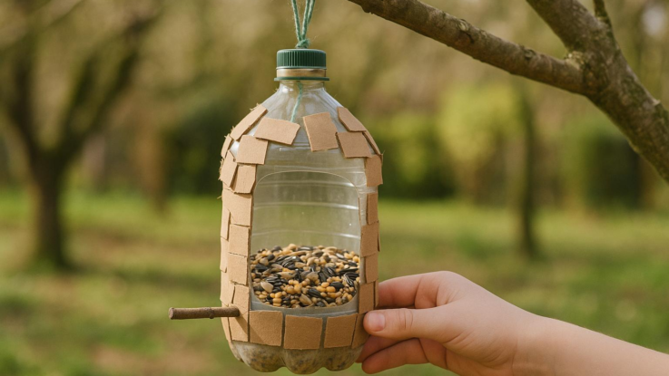 jak vyrobit krmitko pro ptaky z odpadnich materialu potesite prirodu i deti Jak vyrobit krmítko pro ptáky z odpadních materiálů. Potěšíte přírodu i děti