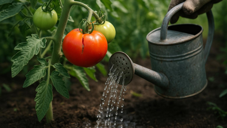 jak pestovat rajcata aby nepraskala staci mala zmena v zalevani Jak pěstovat rajčata, aby nepraskala. Stačí malá změna v zalévání