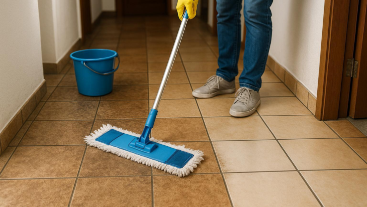 jak vycistit dlazbu na chodbe vratite ji puvodni barvu Jak vyčistit dlažbu na chodbě. Vrátíte jí původní barvu