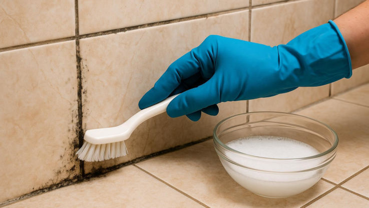 jak odstranit plisen ze spar staci smes kterou mate v kuchyni Jak odstranit plíseň ze spár. Stačí směs, kterou máte v kuchyni