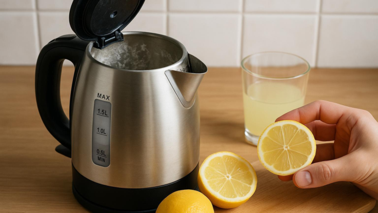 jak odstranit vodni kamen z konvice staci citronova stava Jak odstranit vodní kámen z konvice. Stačí citronová šťáva