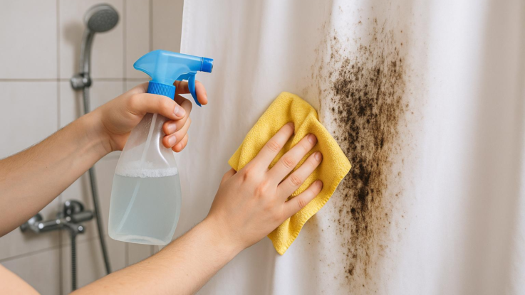 jak vycistit sprchovy zaves zmizi i plisen Jak vyčistit sprchový závěs. Zmizí i plíseň