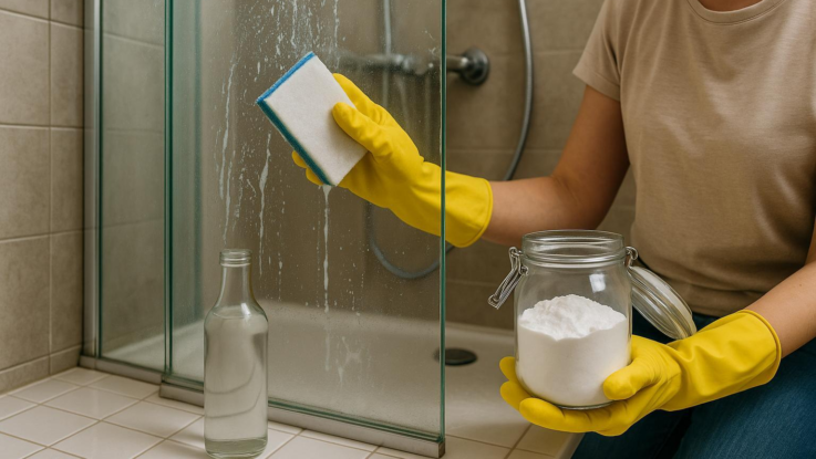 Jak vyčistit sprchový kout bez chemie. Pomůže směs z kuchyně