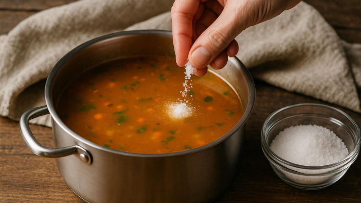 Jak zachránit přesolenou polévku. Pomůže obyčejná ingredience z kuchyně