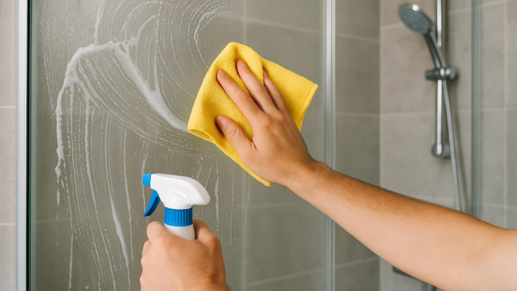 jak vycistit sprchovy kout bez drhnuti hotovo za par minut Jak vyčistit sprchový kout bez drhnutí. Hotovo za pár minut