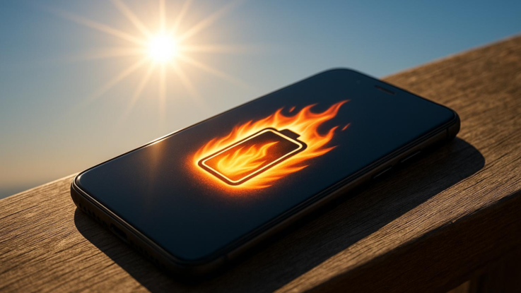Nikdy nepokládejte telefon na přímé slunce. Může dojít k poškození baterie