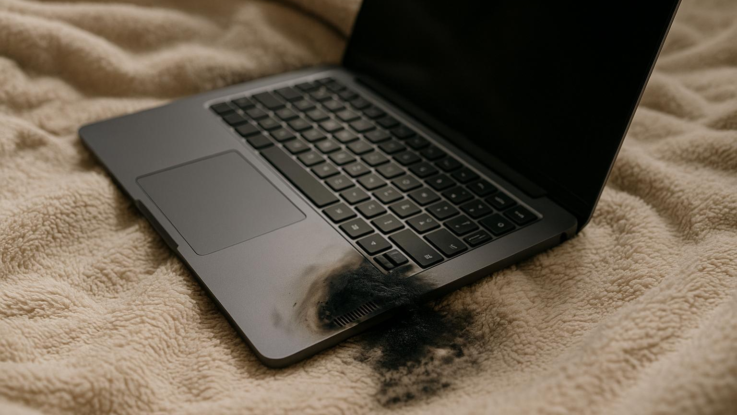 Nepokládejte notebook na deku. Můžete si zadělat na drahou opravu