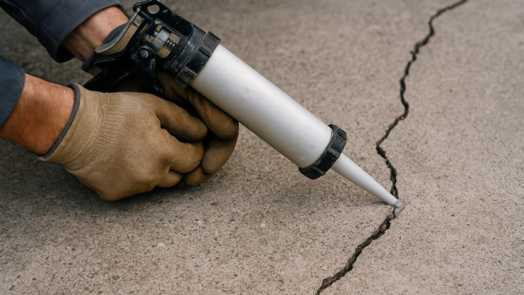 Jak opravit drobné trhliny v betonu. Důležitý je správný postup